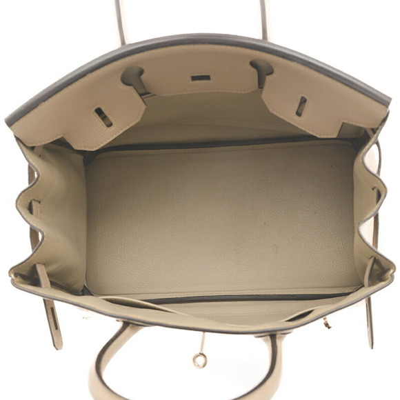 Hermes Birkin 30 Togo handbag tourtiere gray silver metal fittings T stamp - Picture 6 of 11